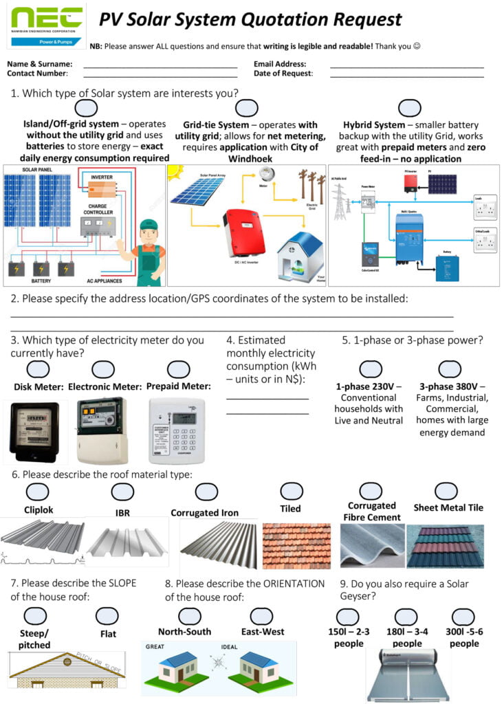 Solar Namibia NEC